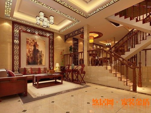 中式獨(dú)幢別墅室內(nèi)設(shè)計(jì)