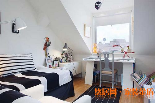 頂層斜頂閣樓裝修效果圖