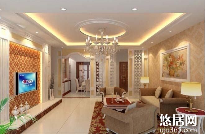 簡歐客廳效果圖