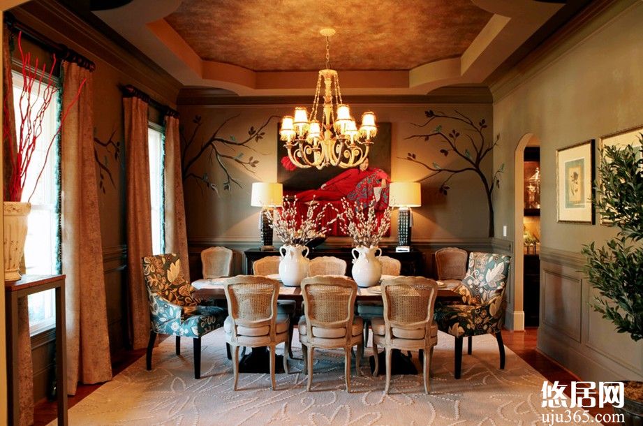 歐式風(fēng)格別墅餐廳效果圖